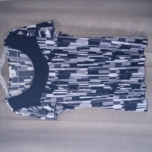 Dressbarn Black & Gray Blouse